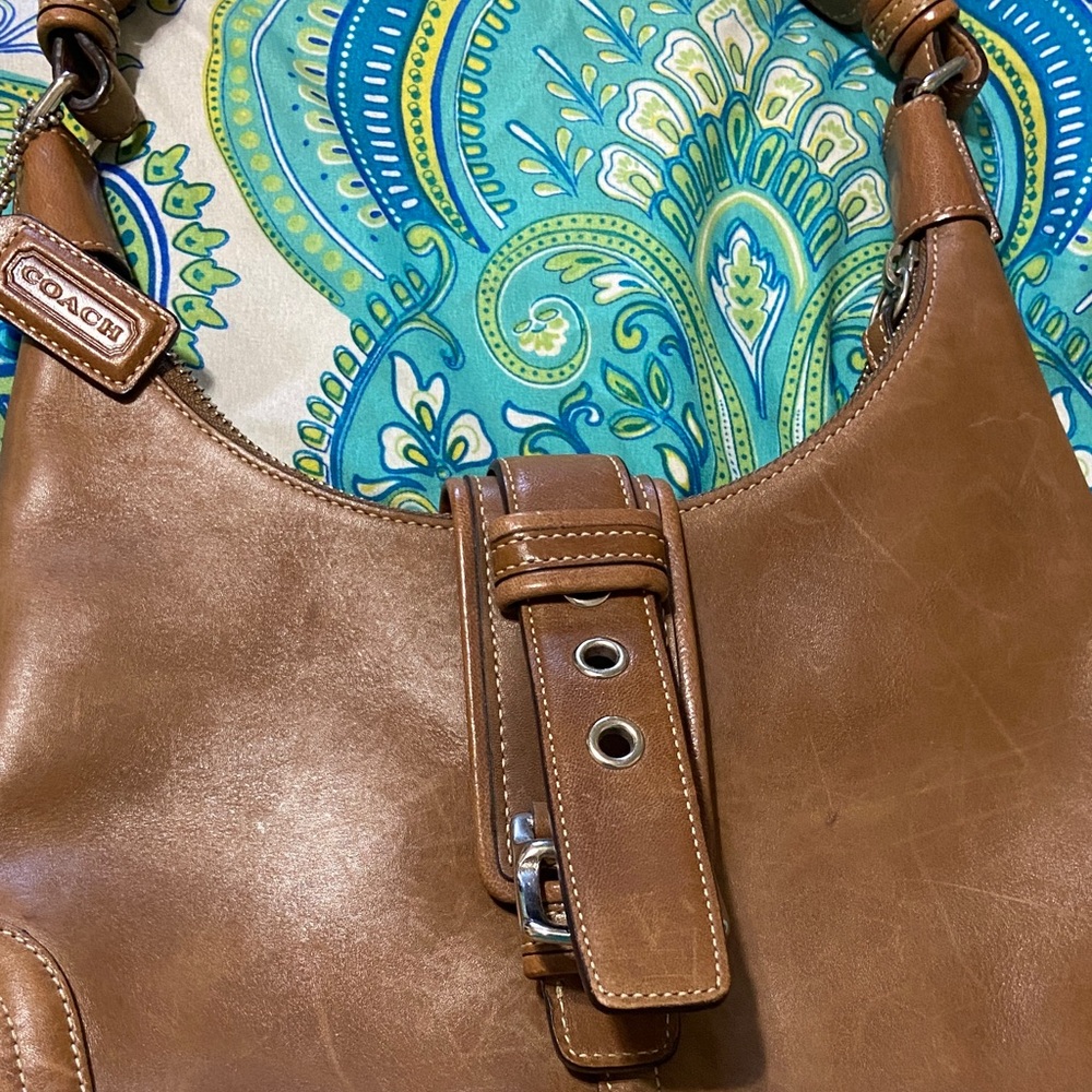 Coach Tan Leather Hobo Bag